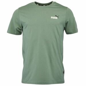 Puma ESS+2 COL SMALL LOGO TEE Pánske tričko, zelená, veľkosť L