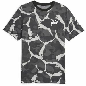 Puma ESS + CAMO AOP TEE Pánske tričko, tmavo sivá, veľkosť
