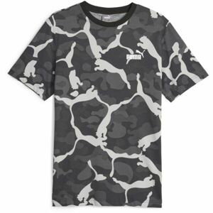 Puma ESS + CAMO AOP TEE Pánske tričko, tmavo sivá, veľkosť S