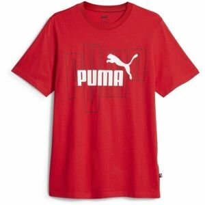 Puma GRAPHICS NO.1 Pánske tričko, červená, veľkosť L