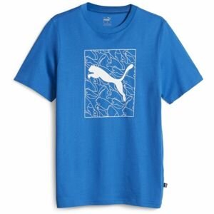 Puma GRAPHICS CAT TEE Pánske tričko, modrá, veľkosť XL