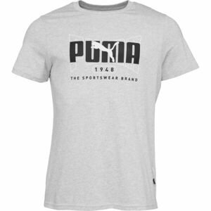 Puma GRAPHICS EXECUTION TEE Pánske tričko, sivá, veľkosť XXL
