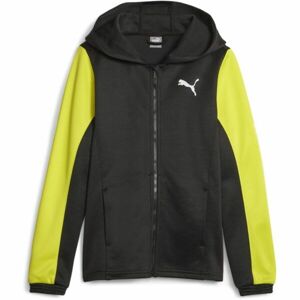 Puma FIT FULL-ZIP DK Chlapčenská bunda, čierna, veľkosť 128