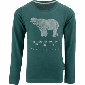 ALPINE PRO GRESO Detské tričko, zelená, veľkosť 104-110