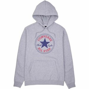 Converse STANDARD FIT CENTER FRONT LARGE CHUCK PATCH CORE PO HOODIE B Pánska mikina, sivá, veľkosť XL