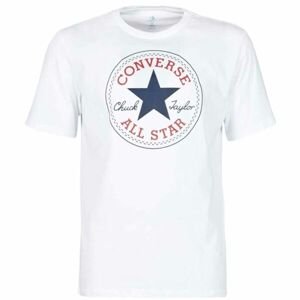 Converse STANDARD FIT CENTER FRONT CHUCK PATCH CORE TEE Unisex tričko, biela, veľkosť