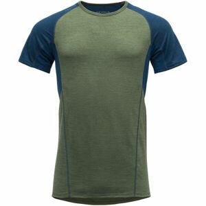 Devold RUNNING MERINO 130 SHIRT MAN Pánske tričko, zelená, veľkosť XL