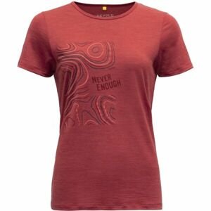 Devold HELLESYLT MERINO 130 TEE Dámske tričko, červená, veľkosť L