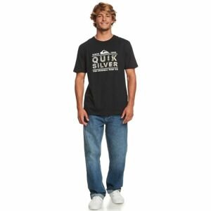 Quiksilver LOGO PRINT SS Pánske tričko, čierna, veľkosť XL