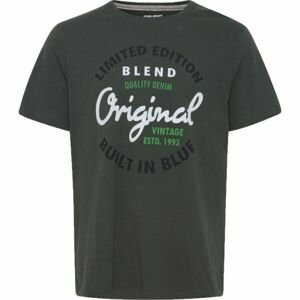 BLEND TEE REGULAR FIT Pánske tričko, tmavo zelená, veľkosť