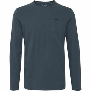 BLEND T-SHIRT L/S Pánske tričko s dlhým rukávom, tmavo modrá, veľkosť XXXL