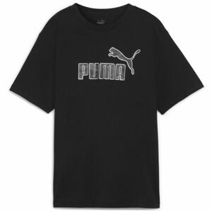 Puma ESSENTIALS + MARBELEIZED Dámske tričko, čierna, veľkosť S