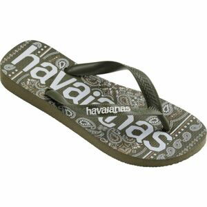 HAVAIANAS TOP LOGO MANIA FASHION Unisex žabky, khaki, veľkosť 43/44