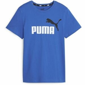 Puma ESS + 2 COL LOGO TEE Chlapčenské tričko, modrá, veľkosť 128