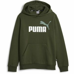 Puma ESS + 2 COL BIG LOGO HOODIE FL B Chlapčenská mikina, zelená, veľkosť 152