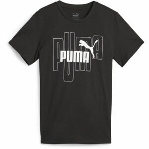 Puma GRAPHICS NO.1 LOGO Chlapčenské tričko, čierna, veľkosť 140