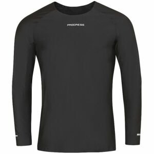 PROGRESS SKINNER LS Pánske lepené športové tričko, čierna, veľkosť 2XL