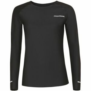 PROGRESS SKINNER LS Dámske lepené športové tričko, čierna, veľkosť L