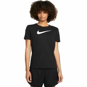 Nike NK DF TEE SWOOSH Dámske tričko, čierna, veľkosť L