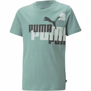 Puma ESS+LOGO POWER TEE Pánske tričko, zelená, veľkosť 128