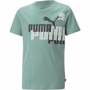 Puma ESS+LOGO POWER TEE Pánske tričko, zelená, veľkosť