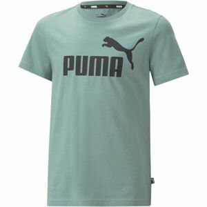 Puma ESS LOGO TEE B Chlapčenské tričko, zelená, veľkosť 140