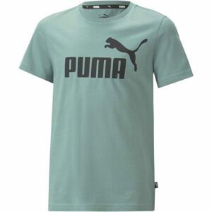 Puma ESS LOGO TEE B Chlapčenské tričko, zelená, veľkosť 152