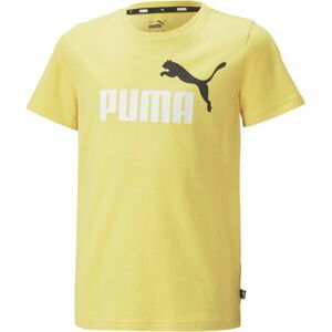 Puma ESS + 2 COL LOGO TEE Chlapčenské tričko, žltá, veľkosť