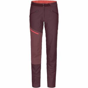 ORTOVOX BRENTA PANTS W Dámske outfoor nohavice, vínová, veľkosť