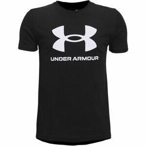 Under Armour SPORTSTYLE LOGO SS Chlapčenské tričko, čierna, veľkosť XL