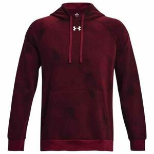 Under Armour RIVAL FLEECE PRINTED HD Pánska mikina, vínová, veľkosť M