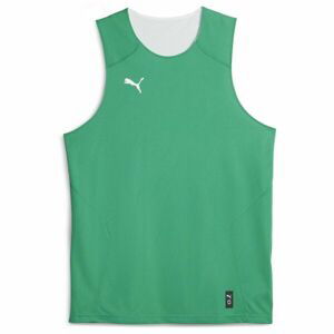 Puma HOOPS TEAM REVERSE PRACTICE JERSEY Pánsky basketbalový dres, zelená, veľkosť M