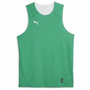 Puma HOOPS TEAM REVERSE PRACTICE JERSEY Pánsky basketbalový dres, zelená, veľkosť S