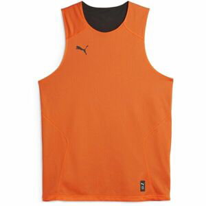 Puma HOOPS TEAM REVERSE PRACTICE JERSEY Pánsky basketbalový dres, oranžová, veľkosť XXXL
