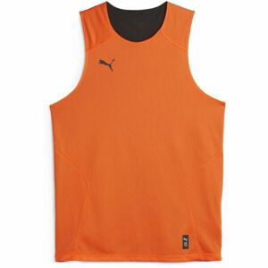 Puma HOOPS TEAM REVERSE PRACTICE JERSEY Pánsky basketbalový dres, oranžová, veľkosť S