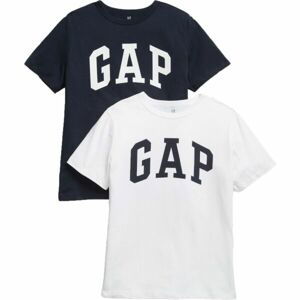 GAP V-2PK SS LOGO TEE Chlapčenské tričko, biela, veľkosť