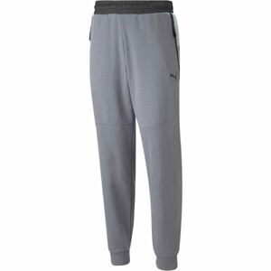 Puma ALPHA HOLIDAY SWEATPANTS FL B Detské tepláky, sivá, veľkosť S