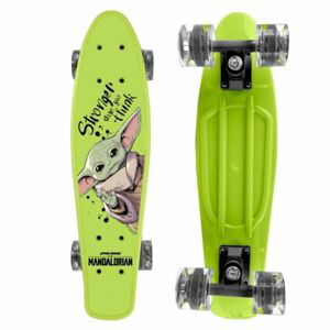 Disney GROGU Skateboard (fishboard), svetlo zelená, veľkosť os