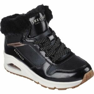 Skechers UNO - COZY ON AIR Detská zimná obuv, čierna, veľkosť 34