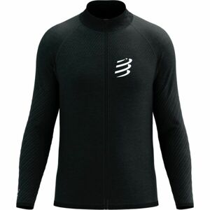 Compressport SEAMLESS ZIP SWEATSHIRT Pánska športová mikina, čierna, veľkosť S