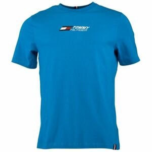 Tommy Hilfiger ESSENTIAL BIG LOGO TEE Pánske tričko, modrá, veľkosť L
