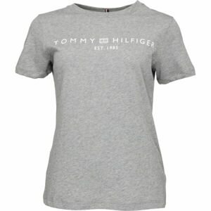 Tommy Hilfiger LOGO CREW NECK Dámske tričko, sivá, veľkosť M