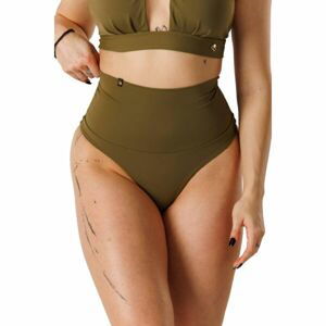 GOLDBEE SHAPEWEAR SWIMWEAR BOTTOMS Dámske sťahovacie plavecké nohavičky, tmavo zelená, veľkosť