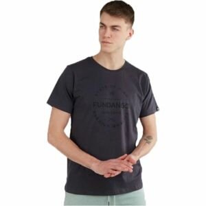 FUNDANGO BASIC T LOGO-4 T-SHIRT Pánske tričko, tmavo sivá, veľkosť L