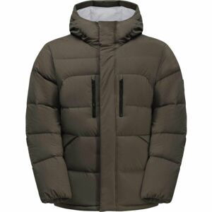 Jack Wolfskin ROEMERTOR M Pánska páperová bunda, khaki, veľkosť M