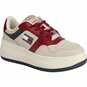 Tommy Hilfiger TJW RETRO BASKET FLATFORM Dámske tenisová obuv, béžová, veľkosť 37