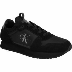 Calvin Klein RUNNER SOCK LACEUP NY-LTH Pánska voľnočasová obuv, čierna, veľkosť 44