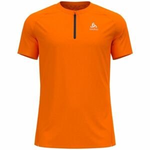 Odlo AXALP TRAIL T-SHIRT CREW NECK S/S 1/2 ZIP Pánske tričko, oranžová, veľkosť L