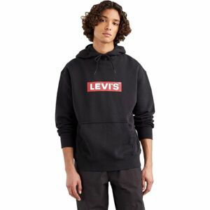 Levi's T3 RELAXD GRAPHIC HOODIE Pánska mikina, čierna, veľkosť S