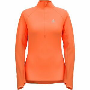 Odlo W ZEROWEIGHT MID LAYER 1/2 ZIP Dámska mikina, oranžová, veľkosť M